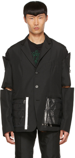 Черный хлопковый пиджак TAKAHIROMIYASHITA TheSoloist.