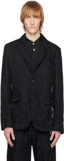 Черный полосатый пиджак Comme des Garçons Homme Deux