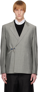 Серый пиджак с замком Givenchy