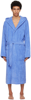 Синий халат с капюшоном Tekla