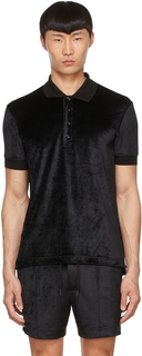 Черная футболка-поло из модала TOM FORD