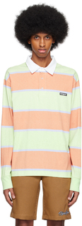 Зеленая и оранжевая футболка-поло Rideshop Noon Goons