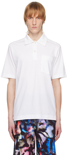 Белая футболка-поло с карманом Dries Van Noten