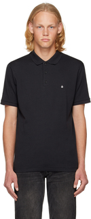 Черная футболка-поло с интерлоком rag &amp; bone