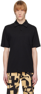 Черная рубашка-поло с карманом Dries Van Noten