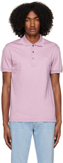 Пурпурная футболка-поло с вышивкой ZEGNA