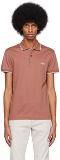Бордовая футболка-поло с вышивкой ZEGNA