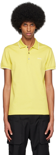 Желтая футболка-поло с вышивкой ZEGNA