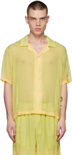 Желтая рубашка с декором \зигзаг\&quot;&quot; Bode