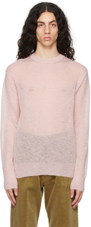 Розовый свитер с круглым вырезом AURALEE