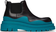 Черно-синие ботинки челси с низкими шинами Bottega Veneta
