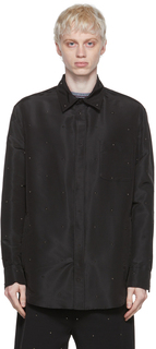 Черная шелковая рубашка Valentino