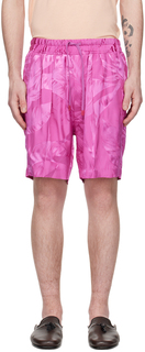 Розовые шорты с цветочным принтом TOM FORD