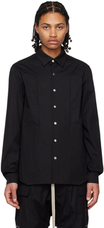 Черная рубашка с туманным карманом Rick Owens