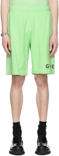 Зеленые шорты с принтом Givenchy