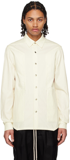 Белая рубашка с туманным карманом Rick Owens