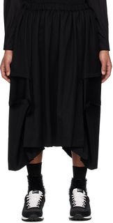 Черная юбка с необработанными краями Black Comme des Garçons