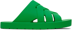 Зеленые резиновые сандалии Bottega Veneta