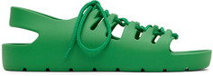 Зеленые желейные сандалии Bottega Veneta