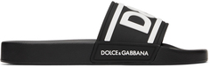 Черные сандалии с логотипом Dolce &amp; Gabbana
