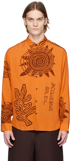 Оранжевая рубашка Le Raphia &apos;La Chemise Simon&apos; Jacquemus