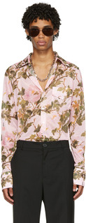 Розовая рубашка Slim Bà Flowers LU&apos;U DAN