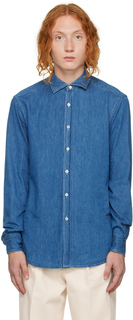 Синяя джинсовая рубашка ZEGNA
