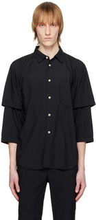 Черная многослойная рубашка Comme des Garçons Homme Deux