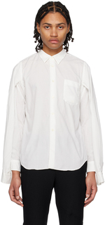 Белая рубашка с двойным рукавом Black Comme des Garçons