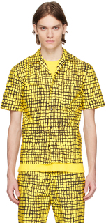 Желтая деформированная рубашка Moschino