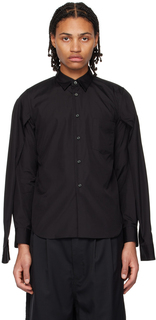 Черная рубашка с двойным рукавом Black Comme des Garçons