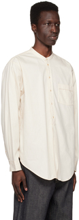 Рубашка Off-White с воротником-стойкой Taiga Takahashi