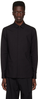Черная рубашка без названия с заклепками Valentino