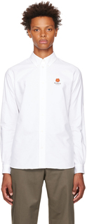 Белая рубашка с цветочным принтом Kenzo Paris Boke