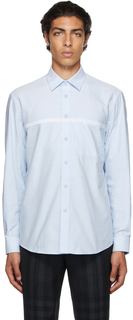 Синяя оксфордская рубашка с вышитым логотипом Burberry