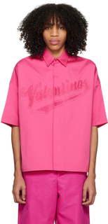 Розовая рубашка с вышивкой Valentino