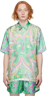 Разноцветная рубашка Myfawnwy Edition Ricky с коротким рукавом Stella McCartney