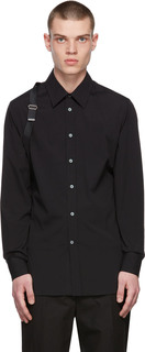 Черная рубашка с логотипом Alexander McQueen