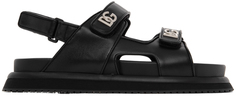 Черные сандалии из телячьей кожи наппа Dolce &amp; Gabbana