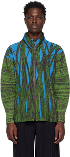 Полевой свитер с зеленой травой Homme Plissé Issey Miyake