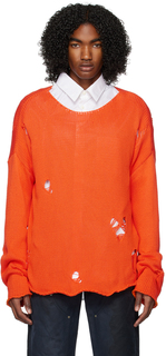 Оранжевый рваный свитер 424 Suncoat Girl