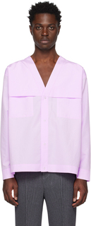 Фиолетовая светлая рубашка Homme Plissé Issey Miyake