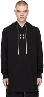 Черный пуловер с капюшоном Rick Owens Drkshdw