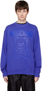Синий свитшот с мишкой Тедди Moschino