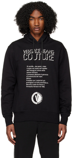 Черная толстовка с капюшоном Versace Jeans Couture