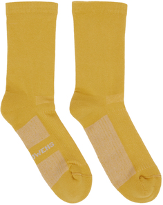 Желтые блестящие носки Rick Owens