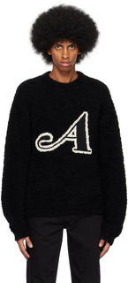 Черный свитер с буквой А Awake NY