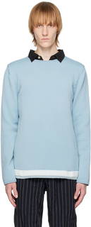 Синий свитер с круглым вырезом Comme des Garçons Homme Deux