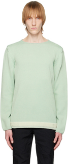 Зеленый свитер с круглым вырезом Comme des Garçons Homme Deux