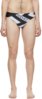 Черно-белые плавки Maxi Greca Versace Underwear